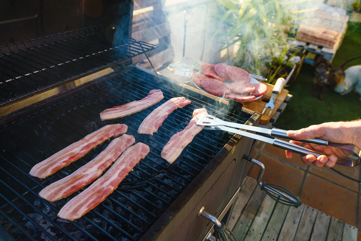 bacon on the grill