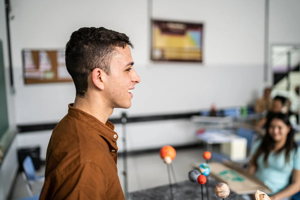 Student doing a presentation