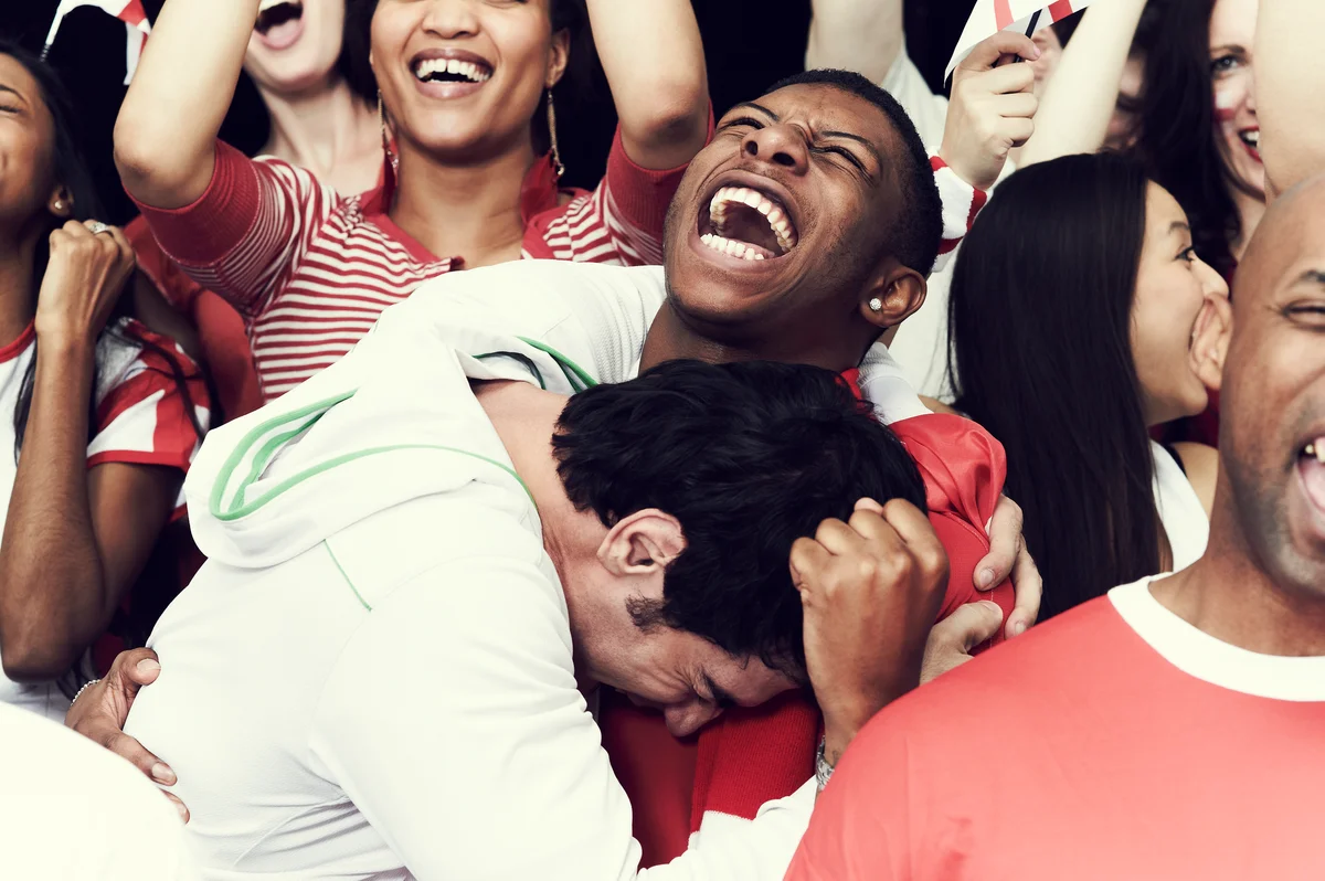 excited sports fans