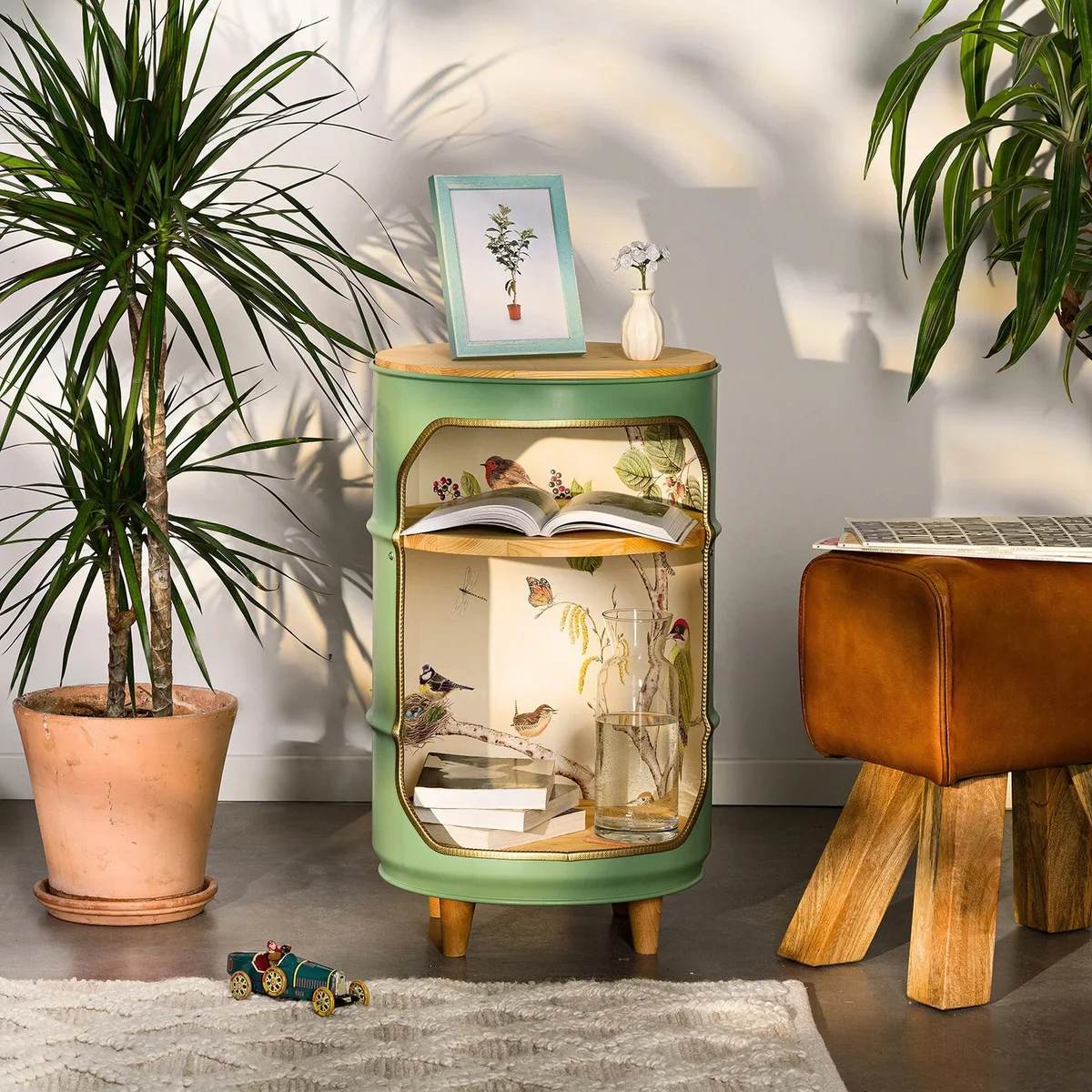 Self made decoupage bedside table