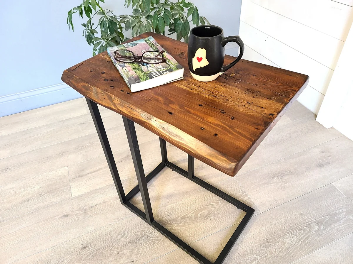 Over-bed nightstand wooden table
