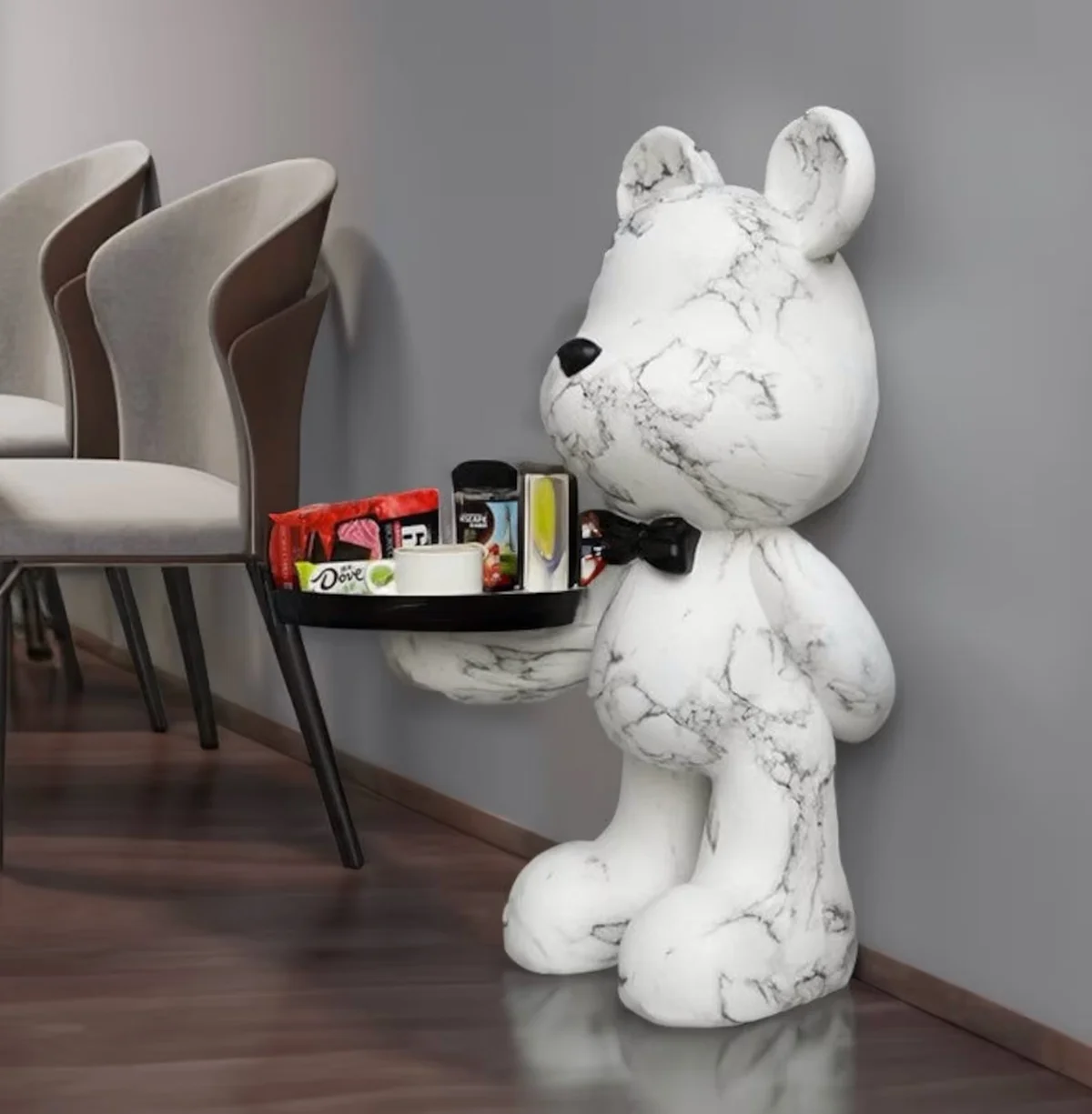 Bear sculpture nightstand