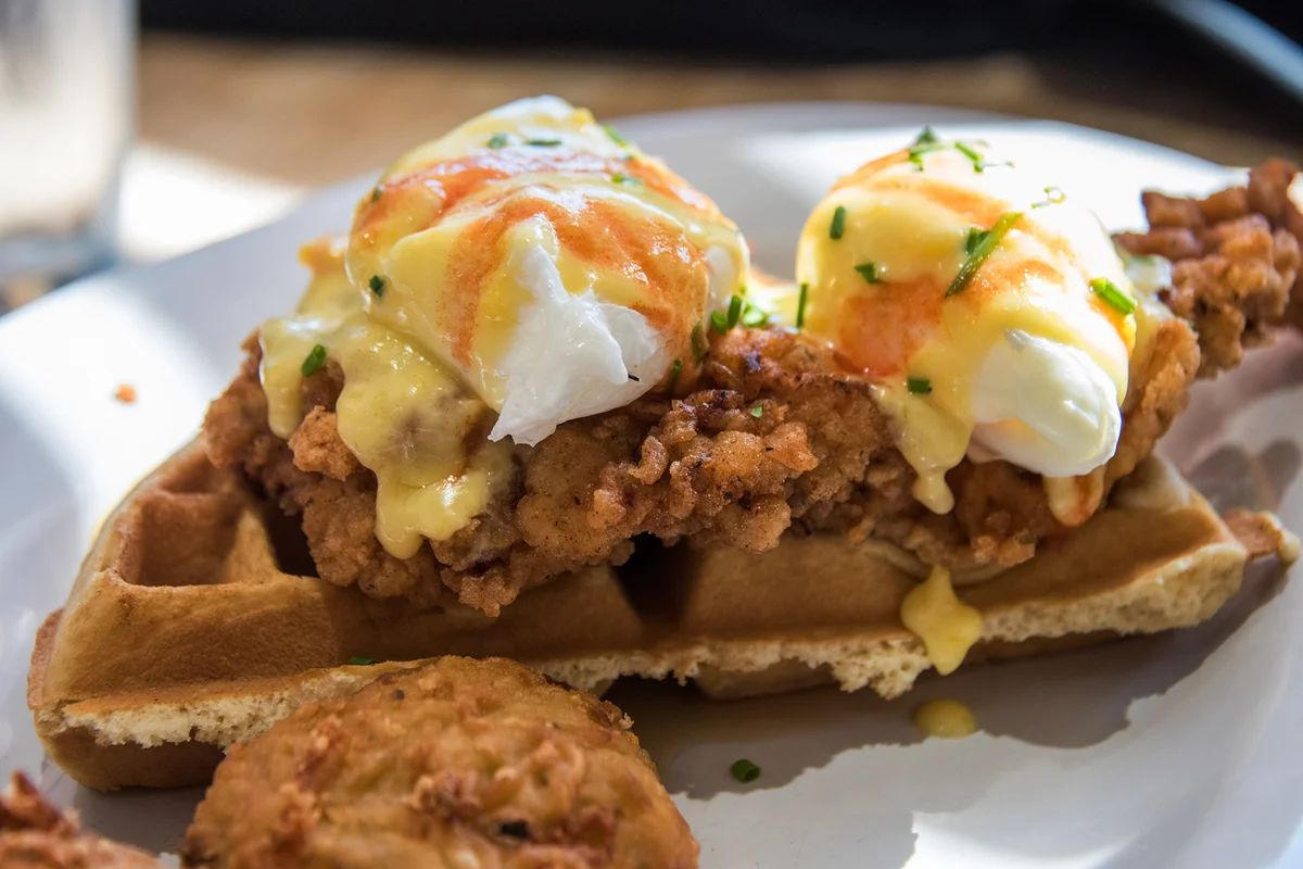 Chicken & Waffles Benedict