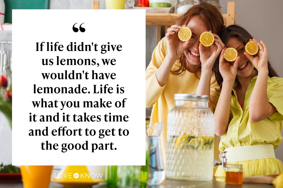 Mother and daughter playing with lemons