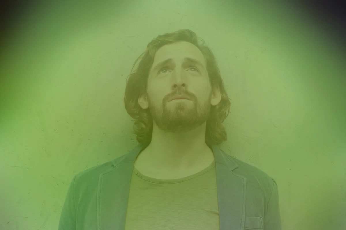 Man with green aura