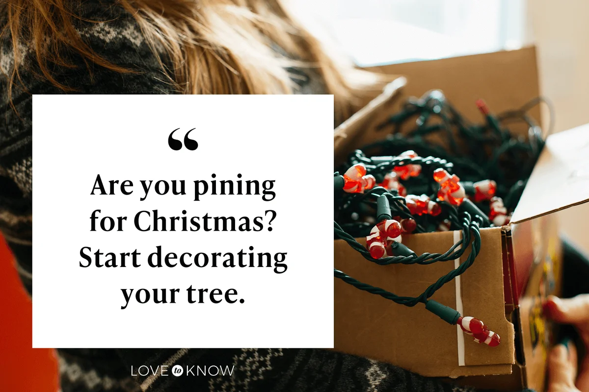 Are you pining for Christmas? Start decorating your tree.