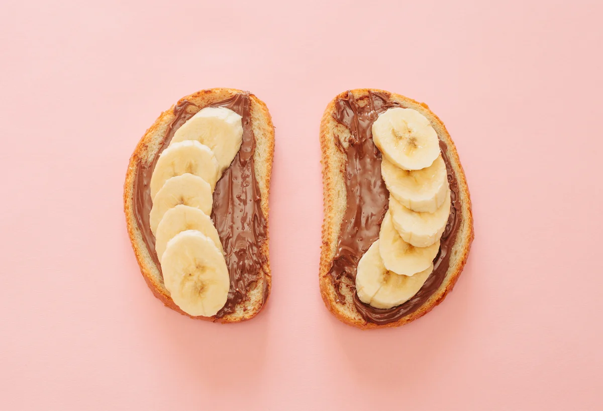Banana PB&J sandwich