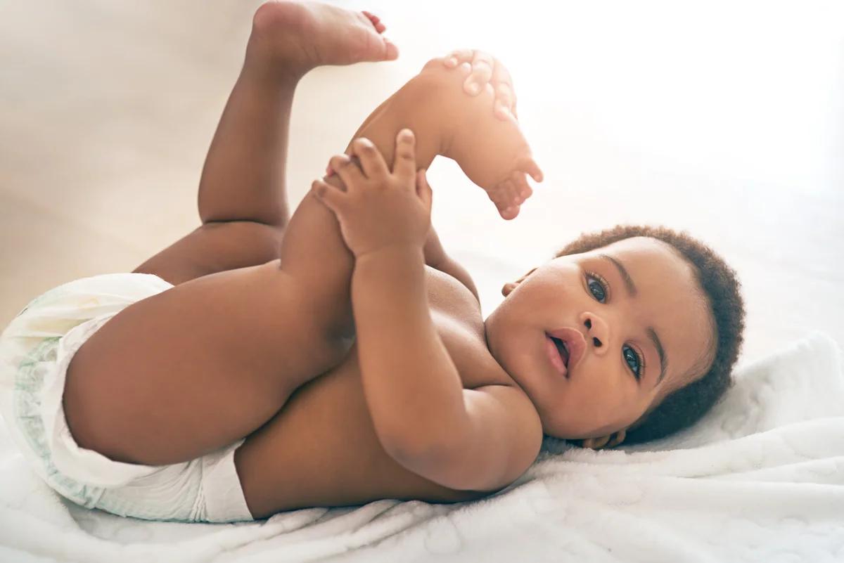 baby stretching