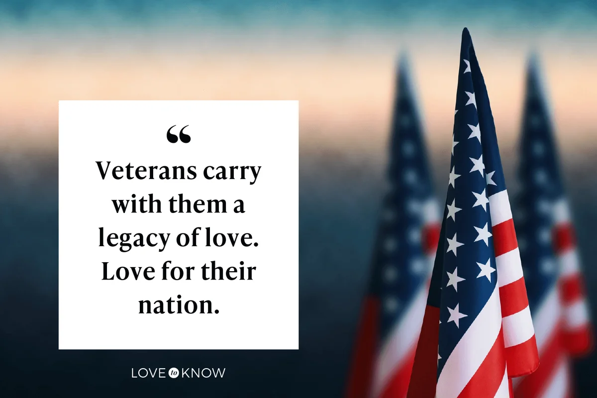 Veterans carry with them a legacy of love. Love for their nation. Happy Veterans Day.