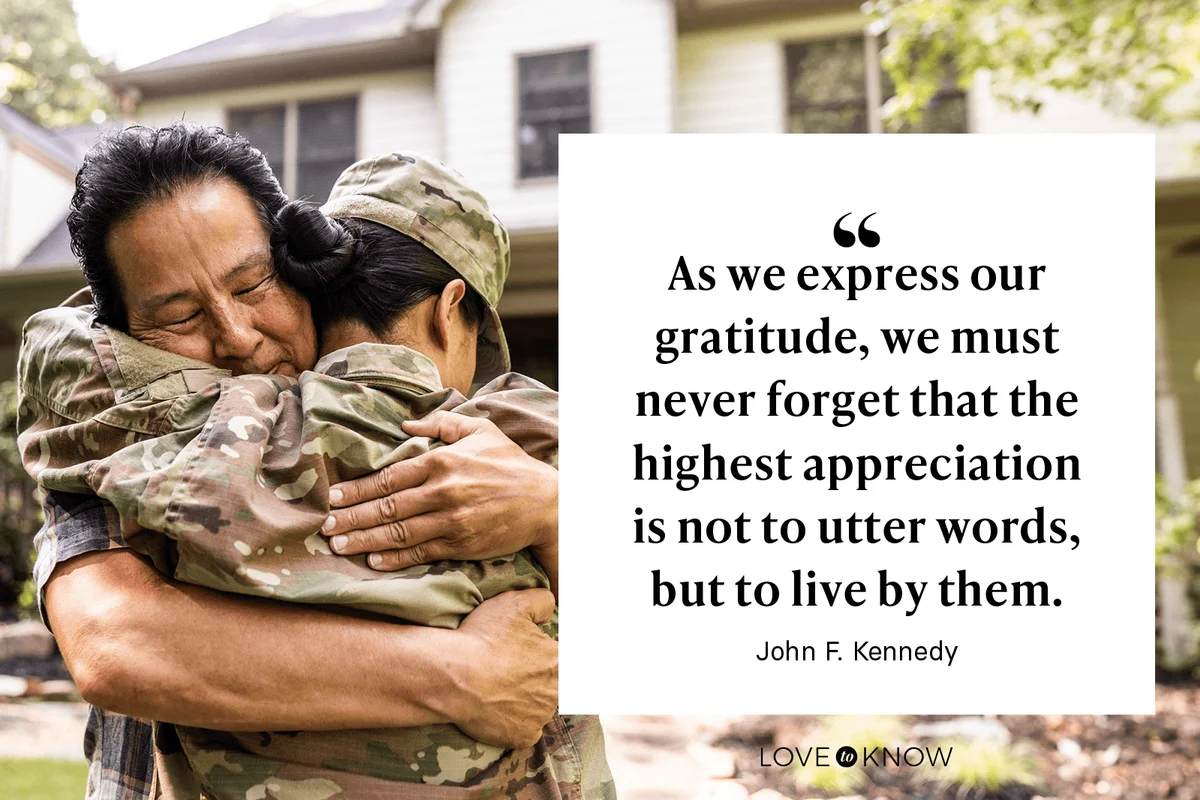 "As we express our gratitude, we must never forget that the highest appreciation is not to utter words, but to live by them." - John F. Kennedy