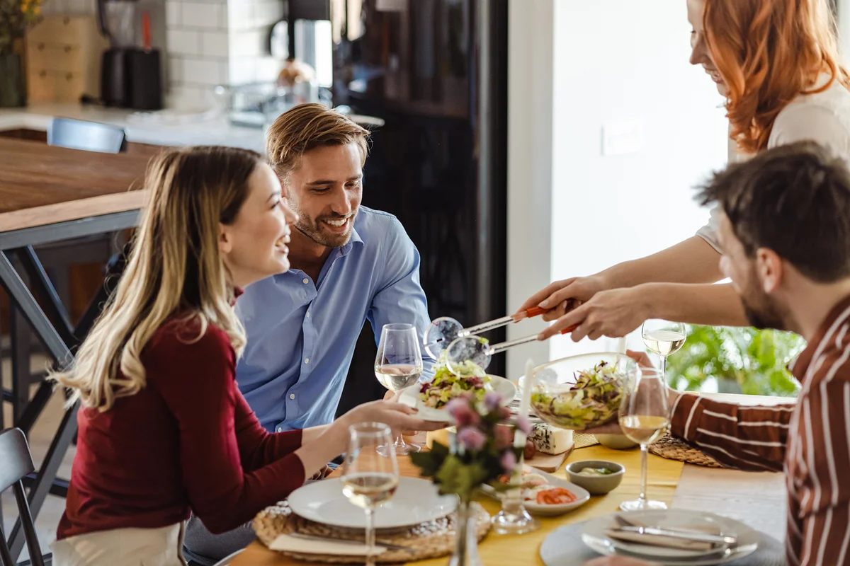 Dinner party for Thanksgiving day