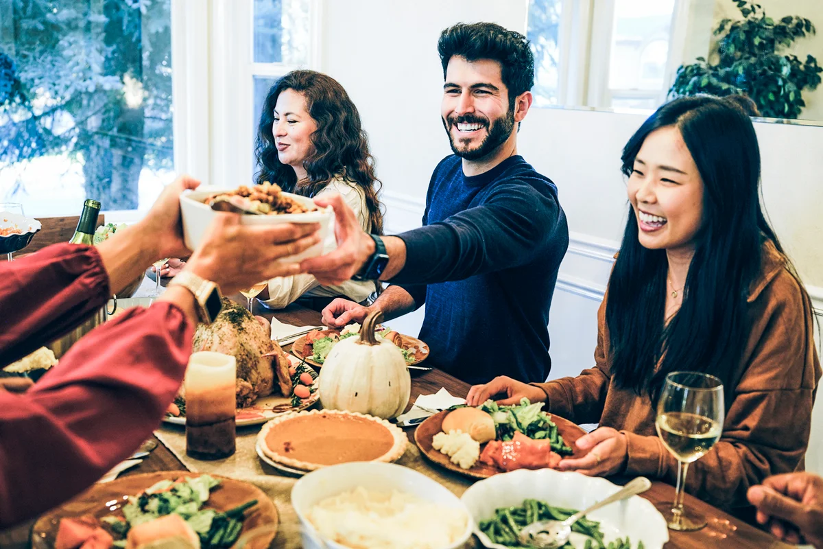 Group of Friends Celebrating Thanksgiving