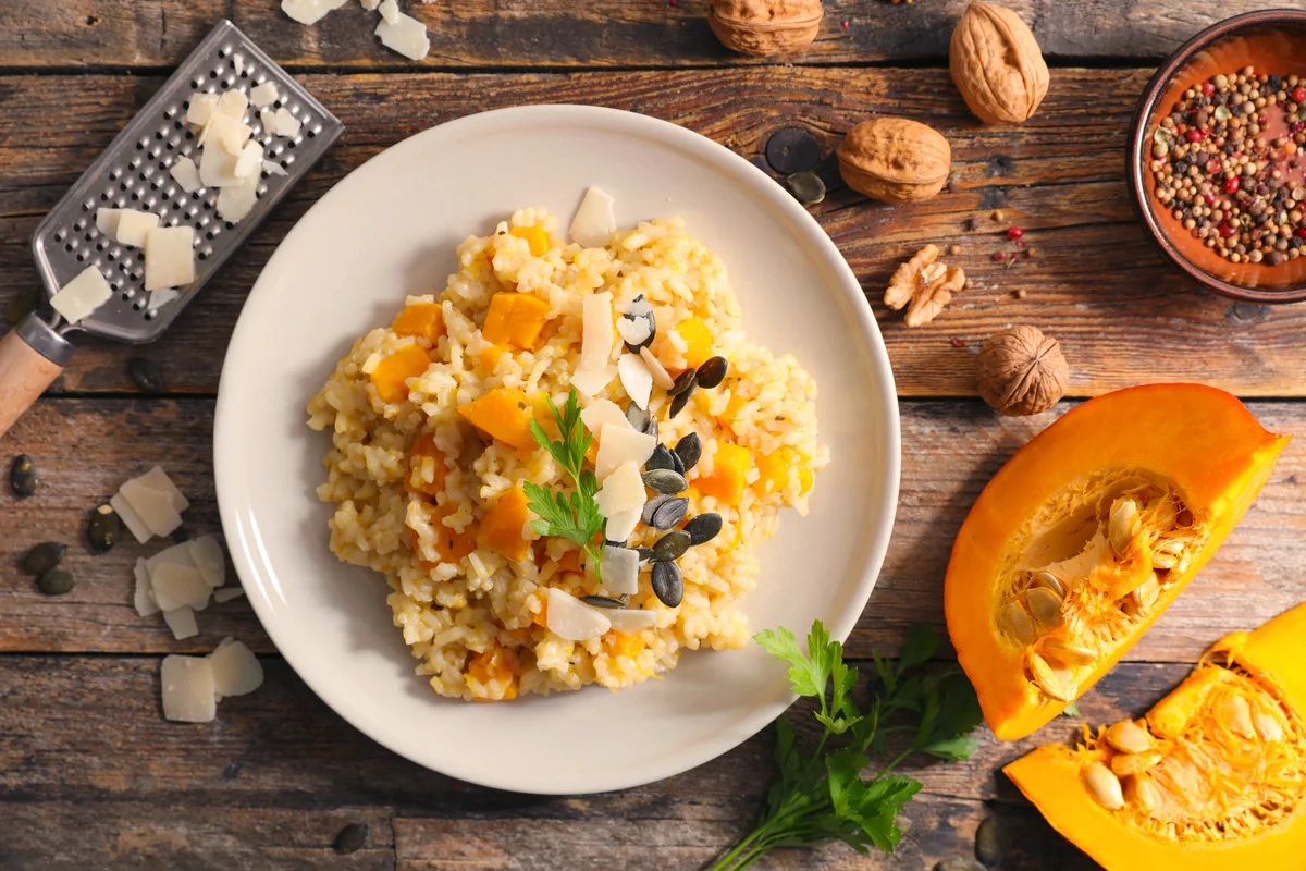 Pumpkin and parmesan risotto