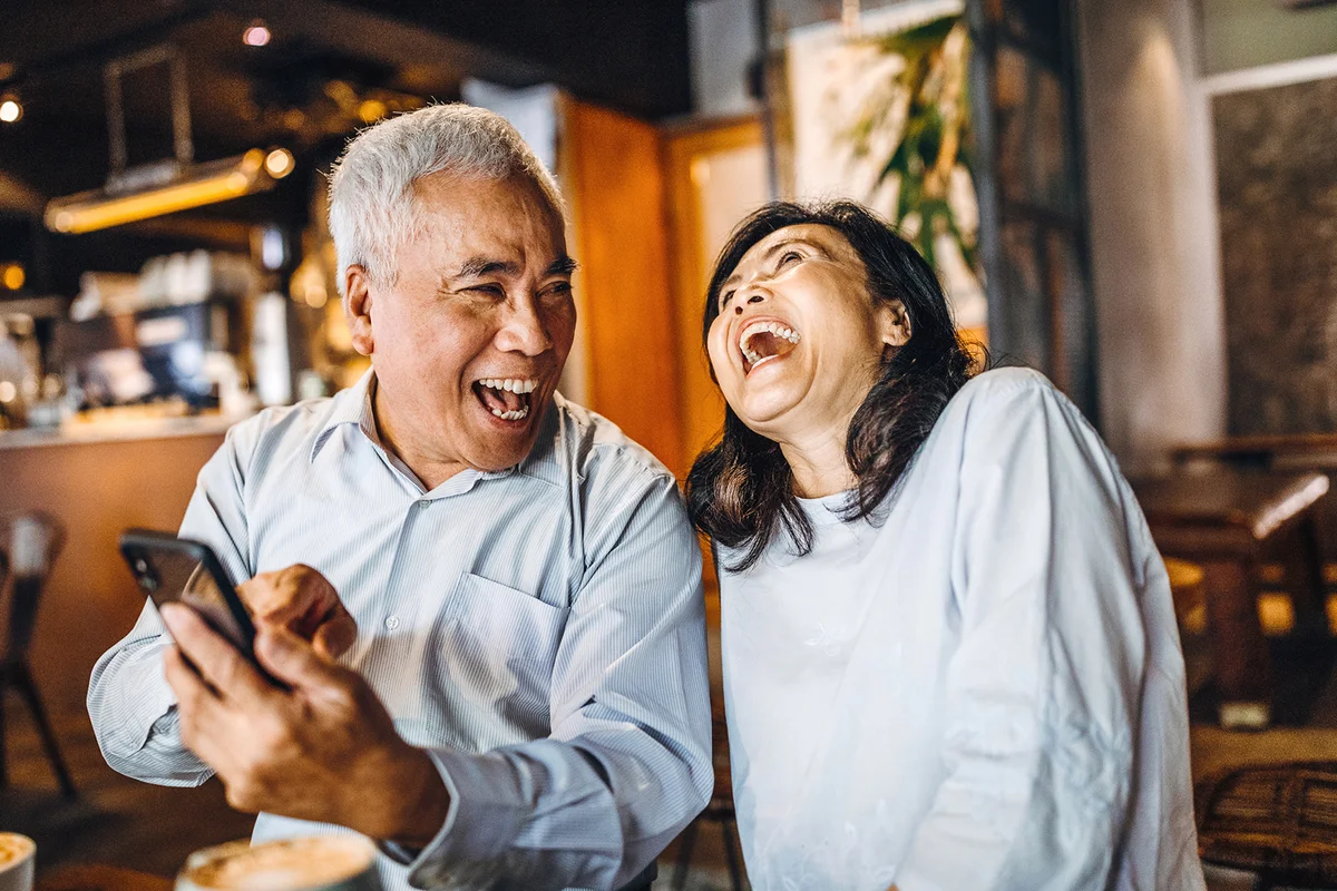 Laughing together no matter ages