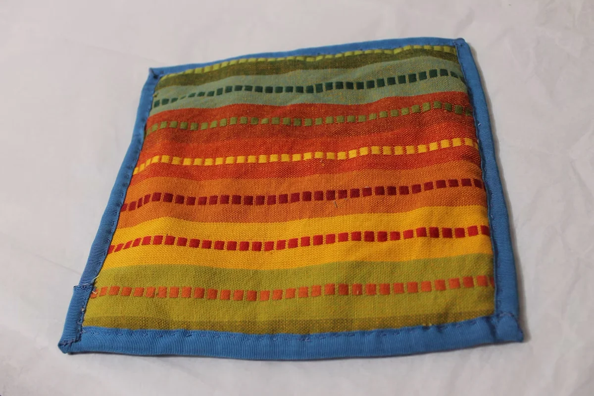 Cotton Square Pot Holder Made from Upcycled Materials