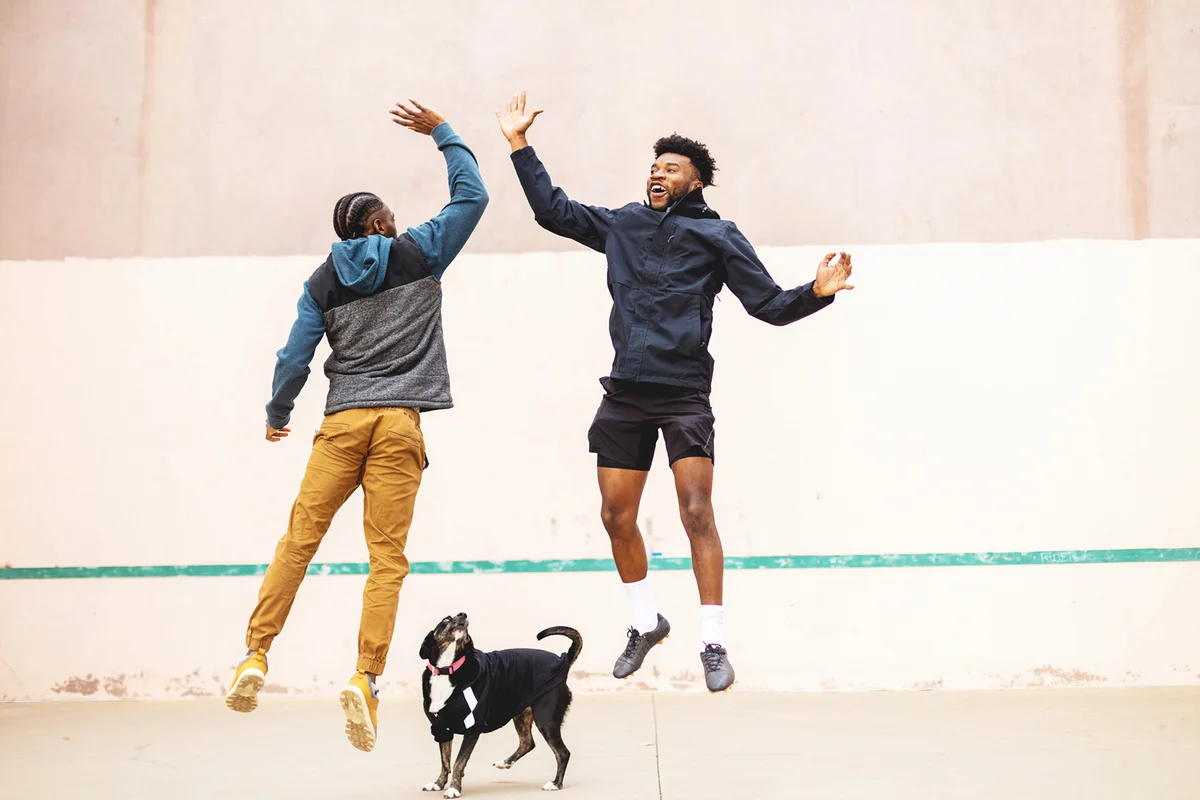 Two Generation Z Males Having Fun and Messing Around