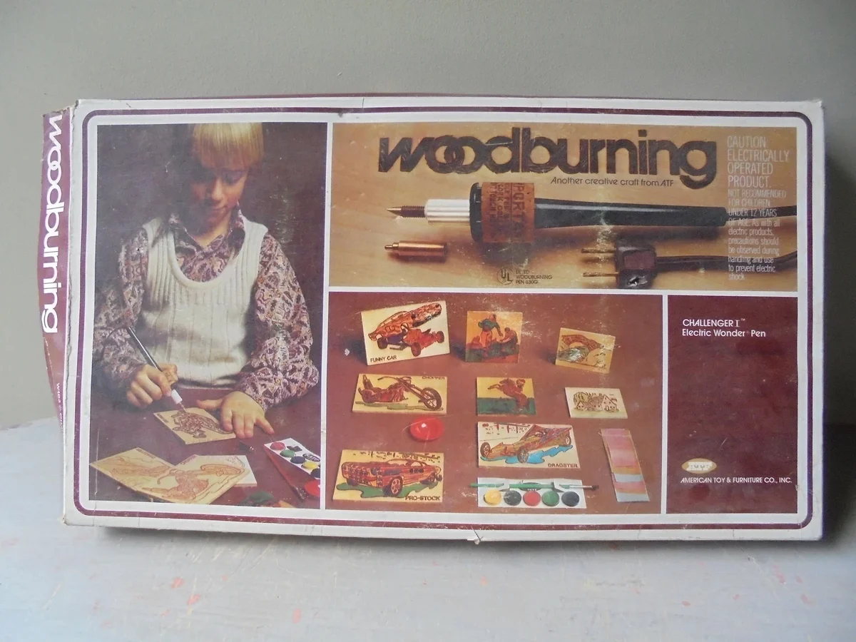 Vintage Woodburning Set American Toy & Furniture Co