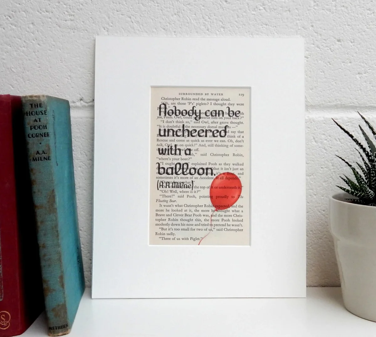 Vintage Winnie the Pooh Book Page Print