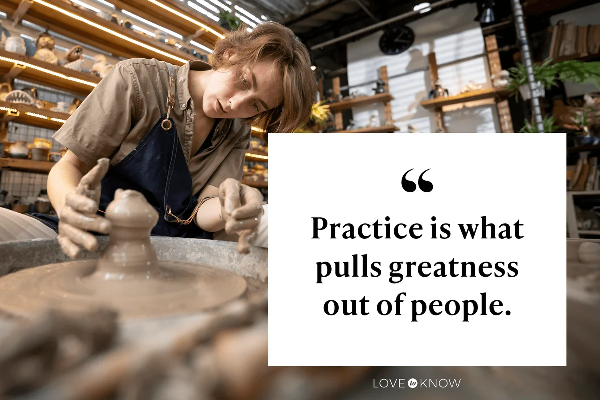 Practice is what pulls greatness out of people. 
