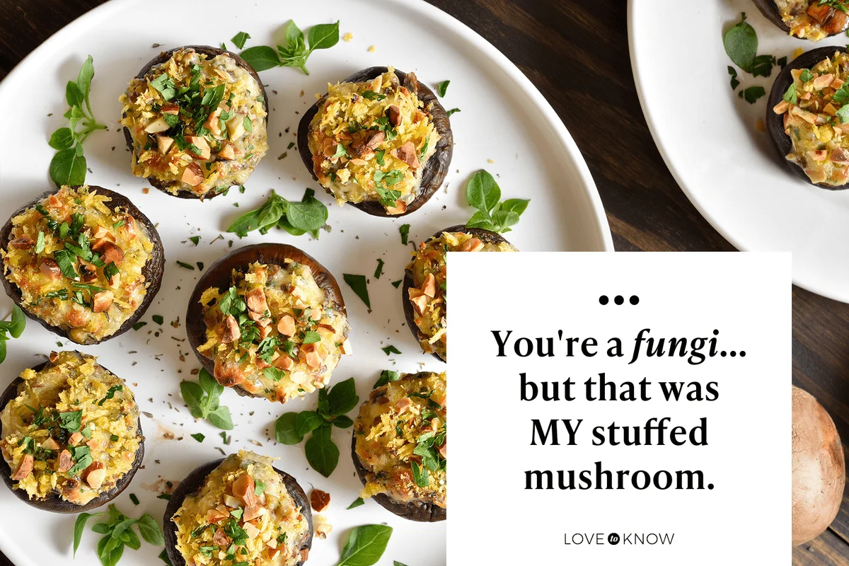 You're a fungi...but that was MY stuffed mushroom.