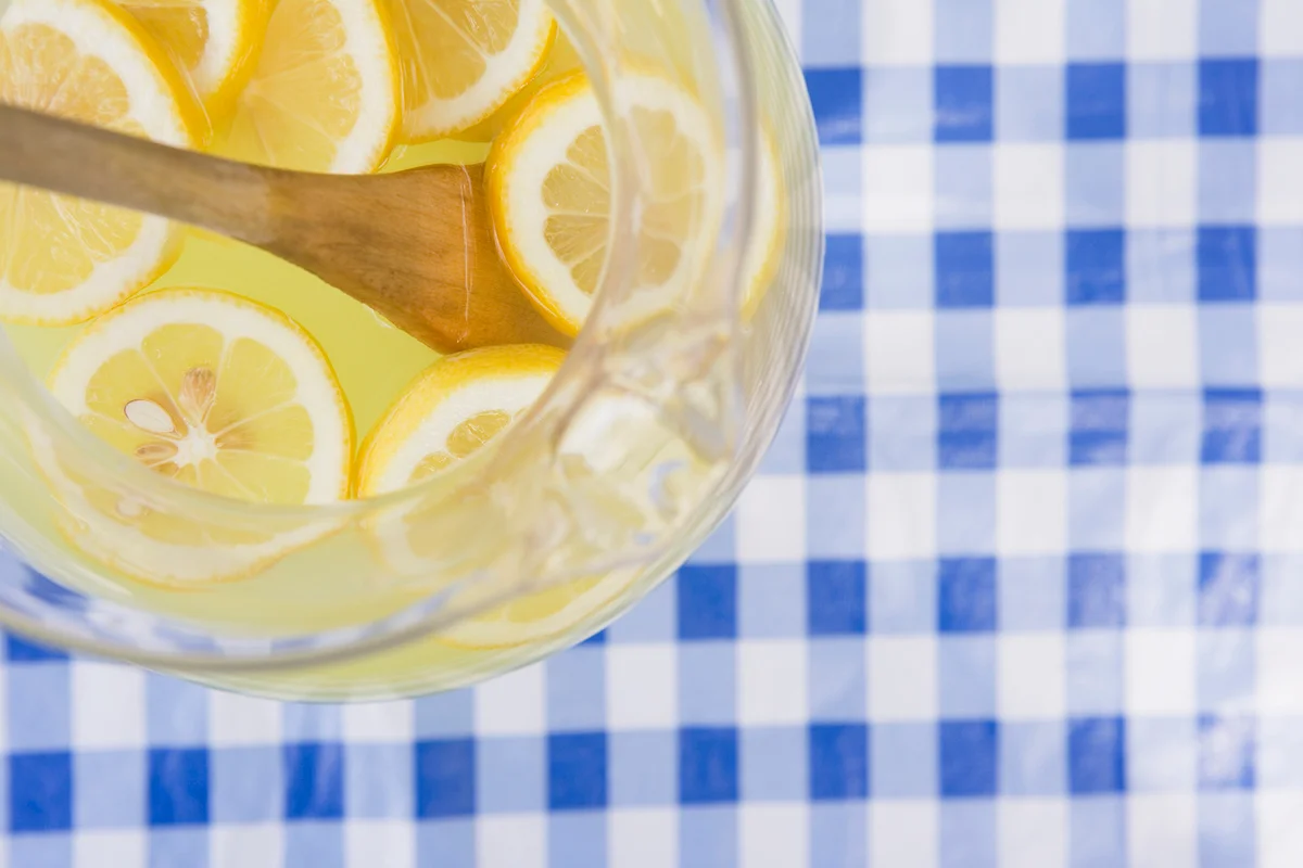 Pitcher of Lemonade with Lemon Slices