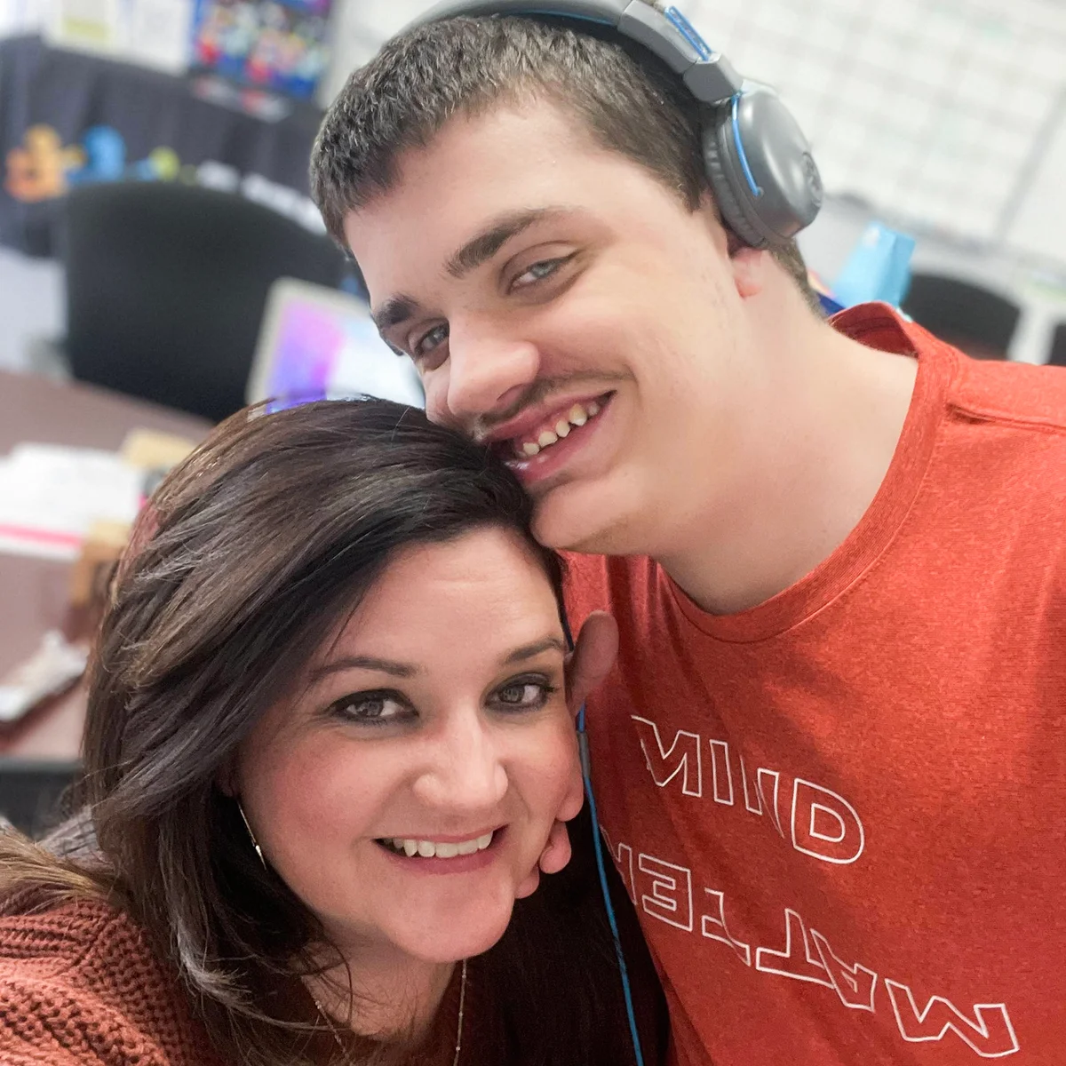 Image of mom and son