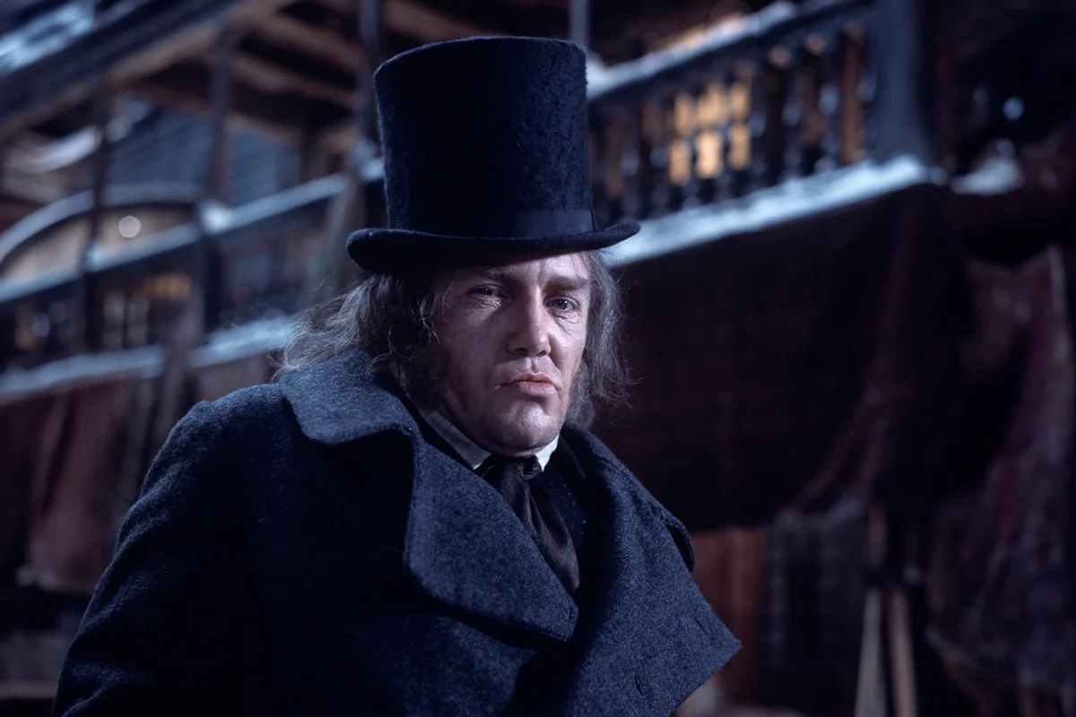 Albert Finney, actor, pictured as Ebenezer Scrooge in the film musical 'Scrooge'