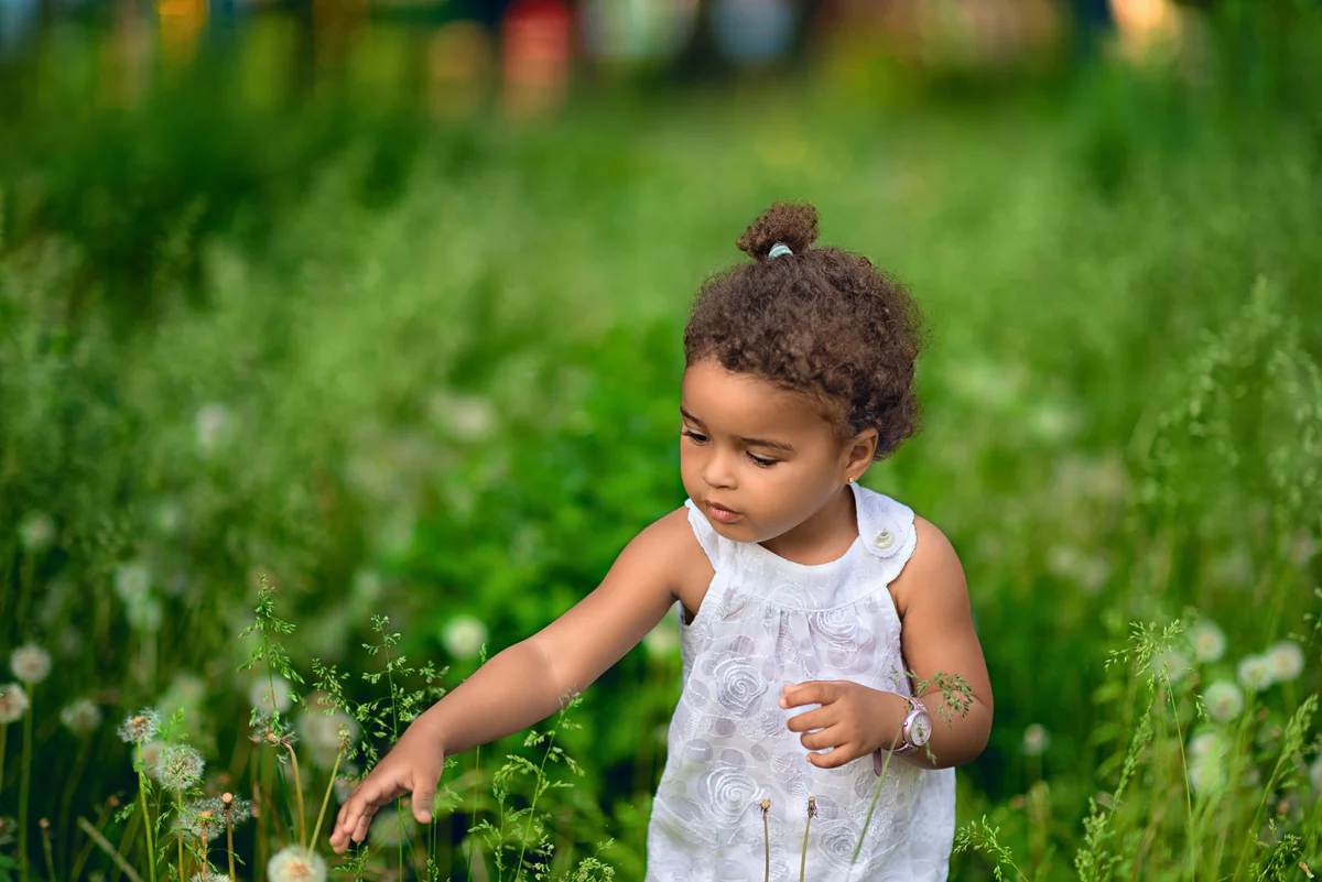 baby girl in nature