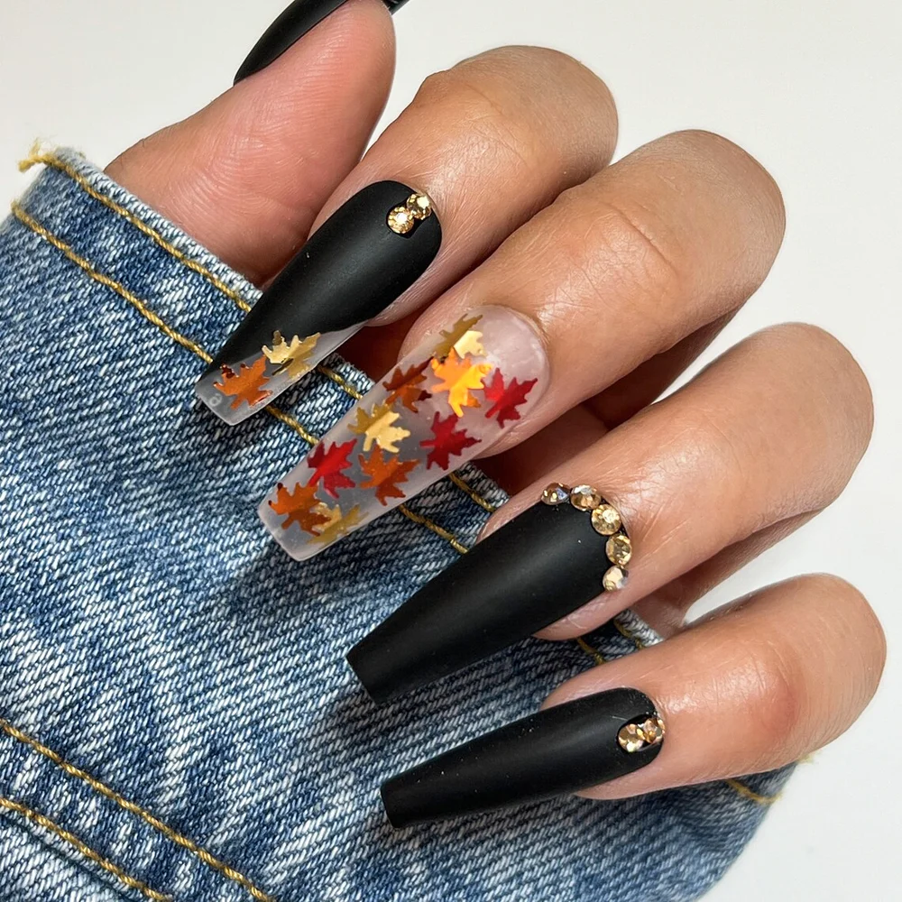 Fall Leaves Press On Nails