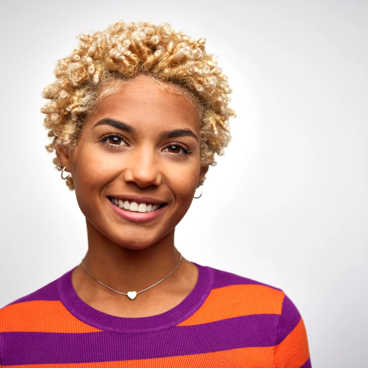 Portrait of African American Smiling Young Woman