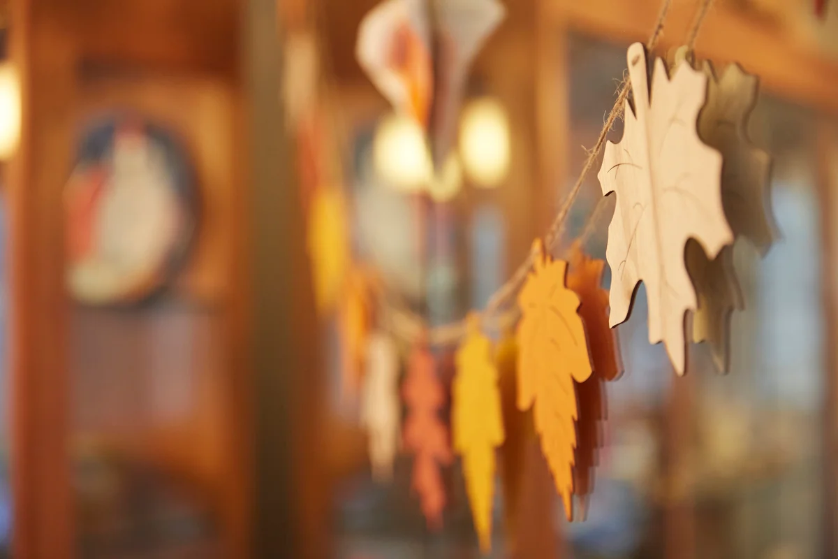 Thanksgiving autumn leaves decoration