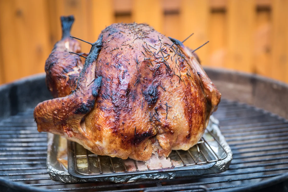 grilling a turkey
