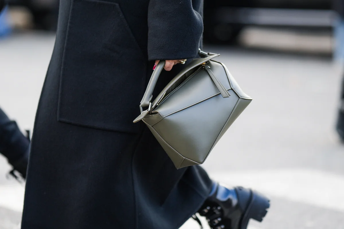 khaki matte leather Puzzle handbag from Loewe