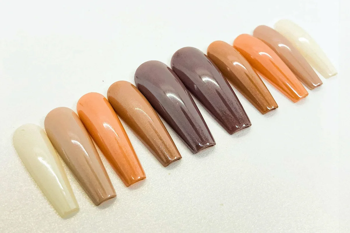 Neutral Fall Colors Press on Nails