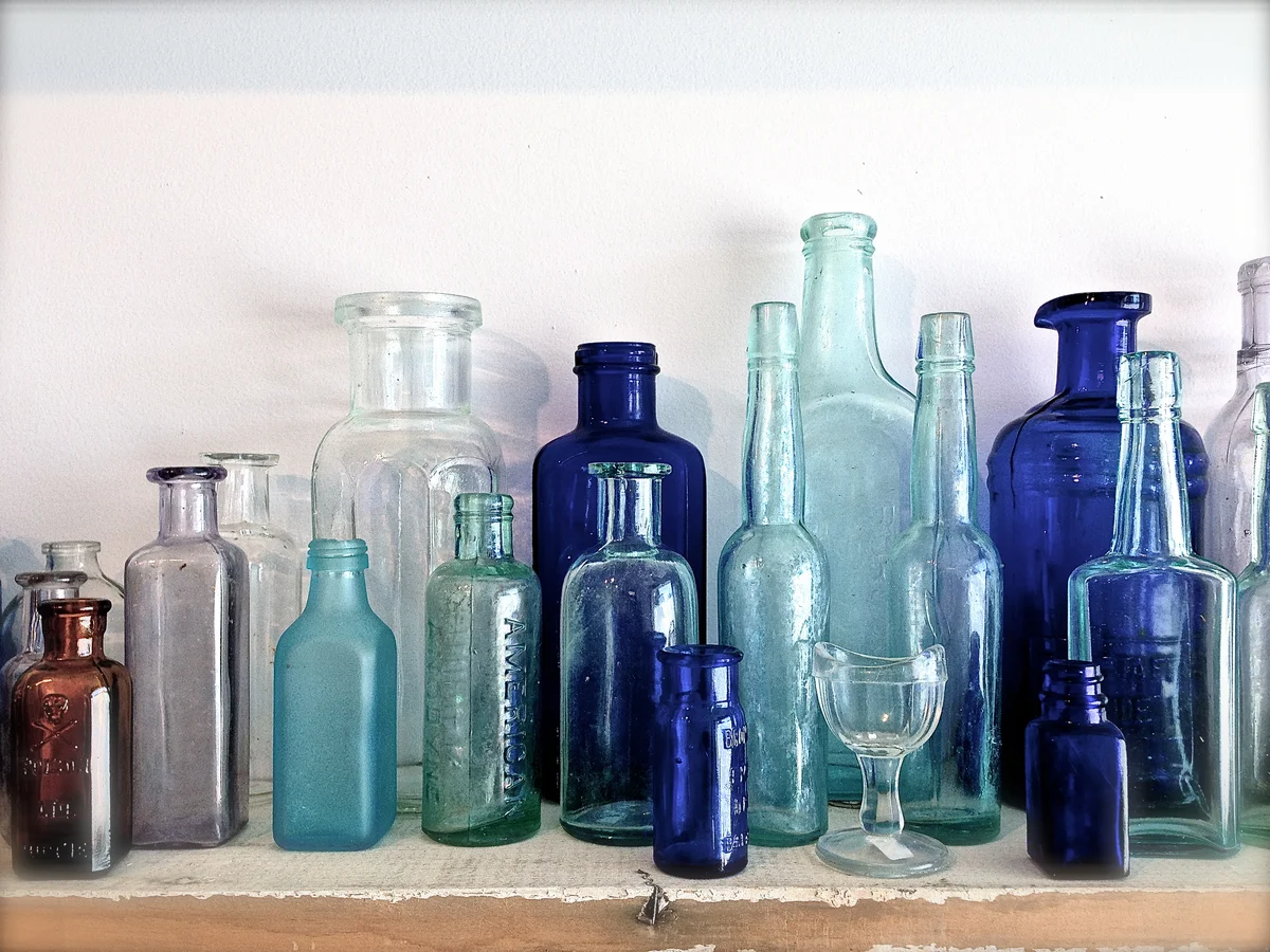 old glass bottles