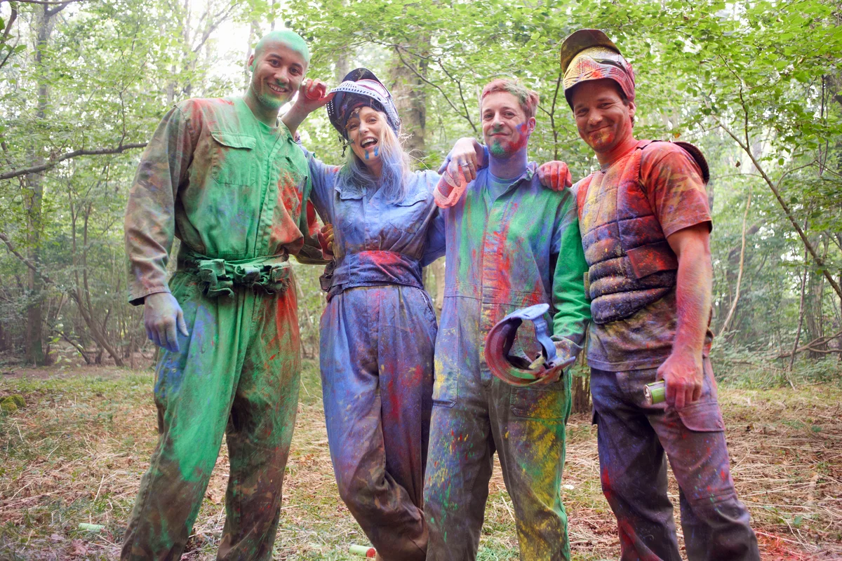 Paintball players