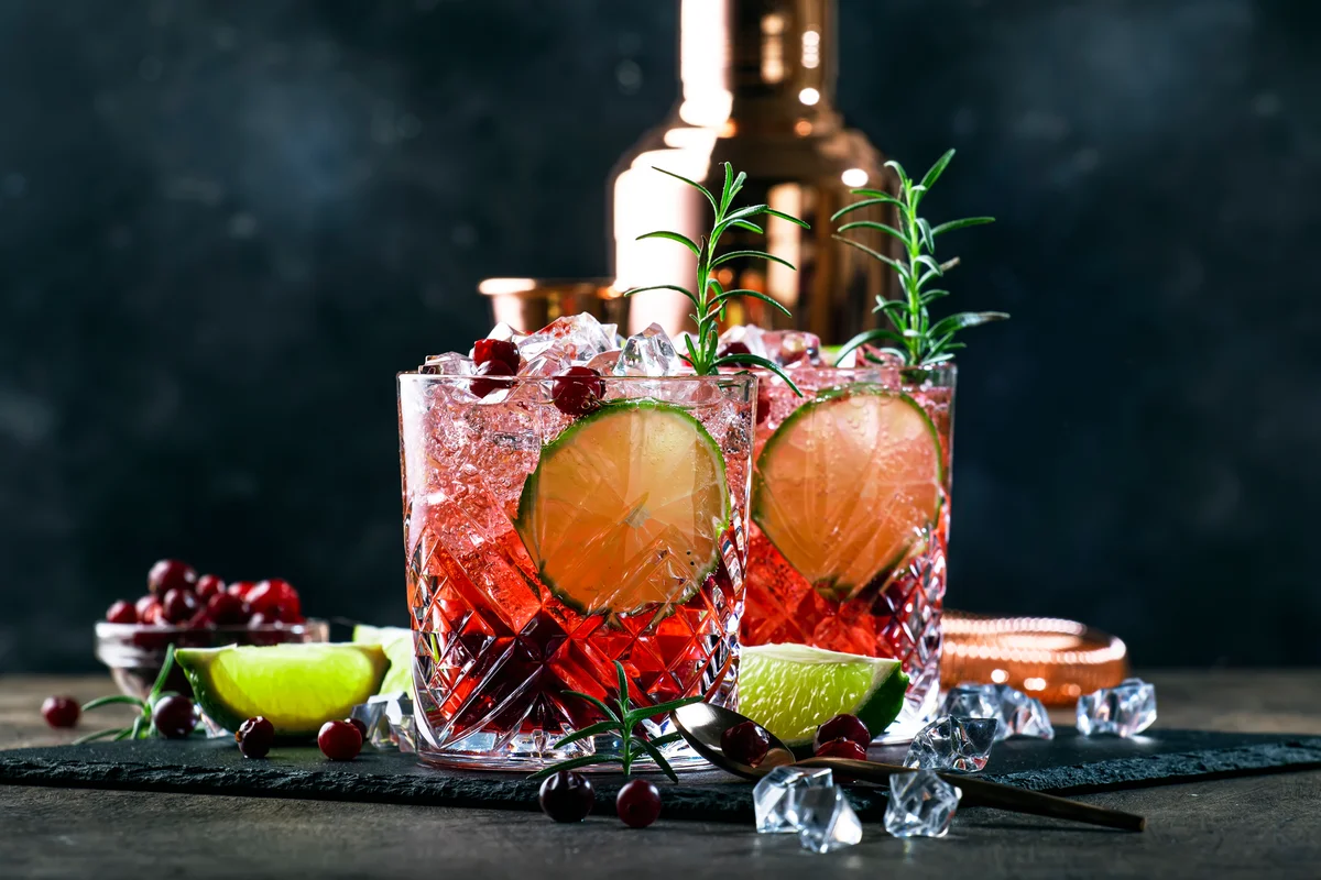 away in a mojito mocktail