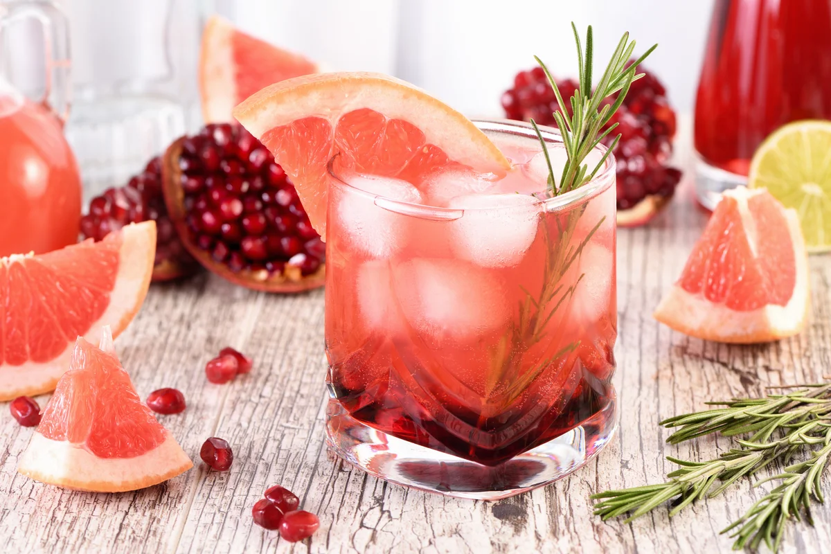 pomegranate grapefruit mocktail