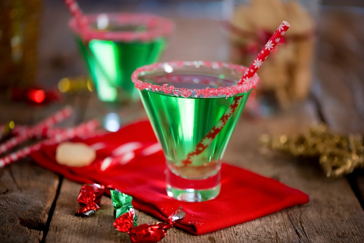 green holiday mocktails