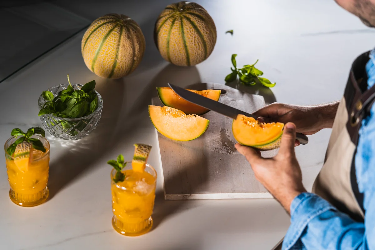 cantaloupe mocktails