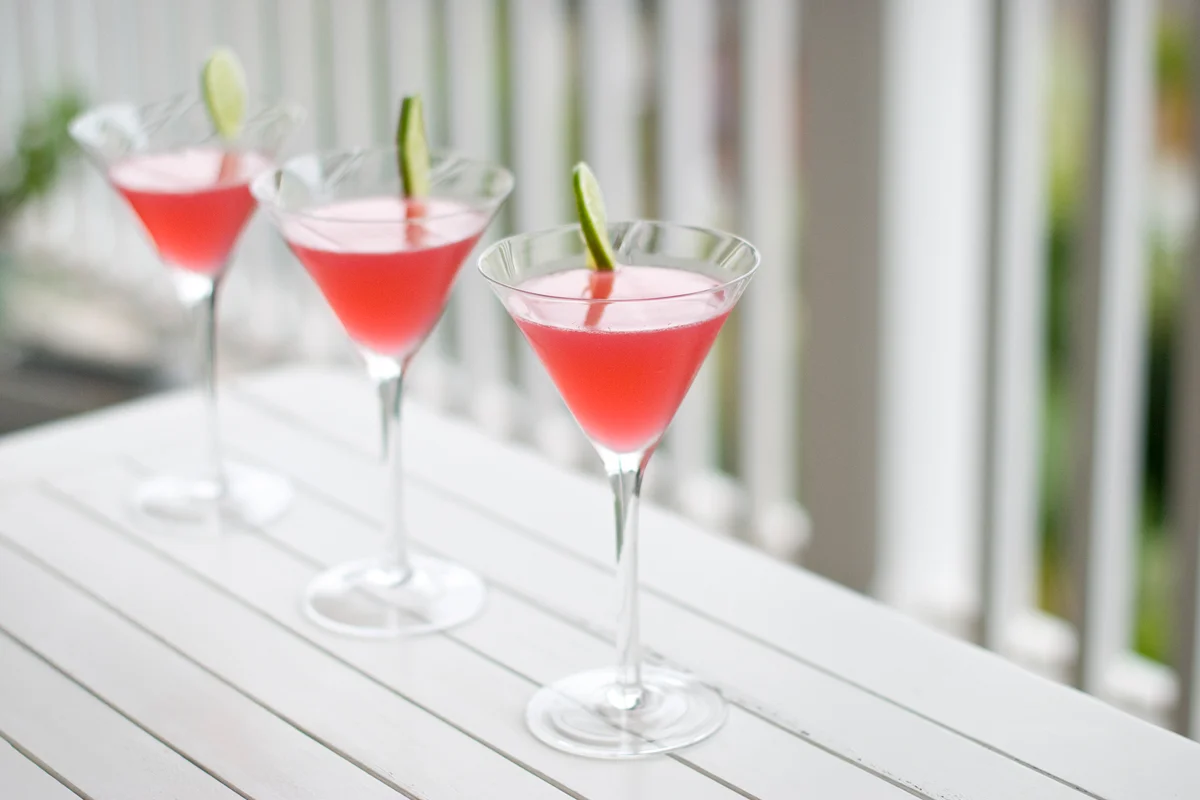 Cocktails on table