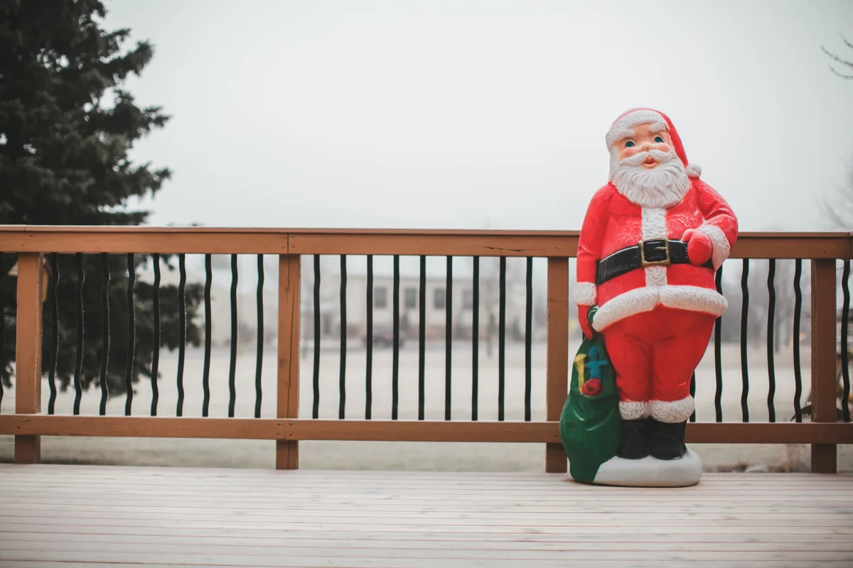 outdoor Santa statue