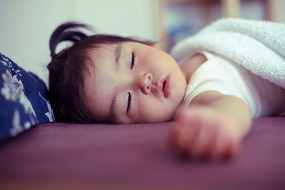 Japanese baby girl sleeping