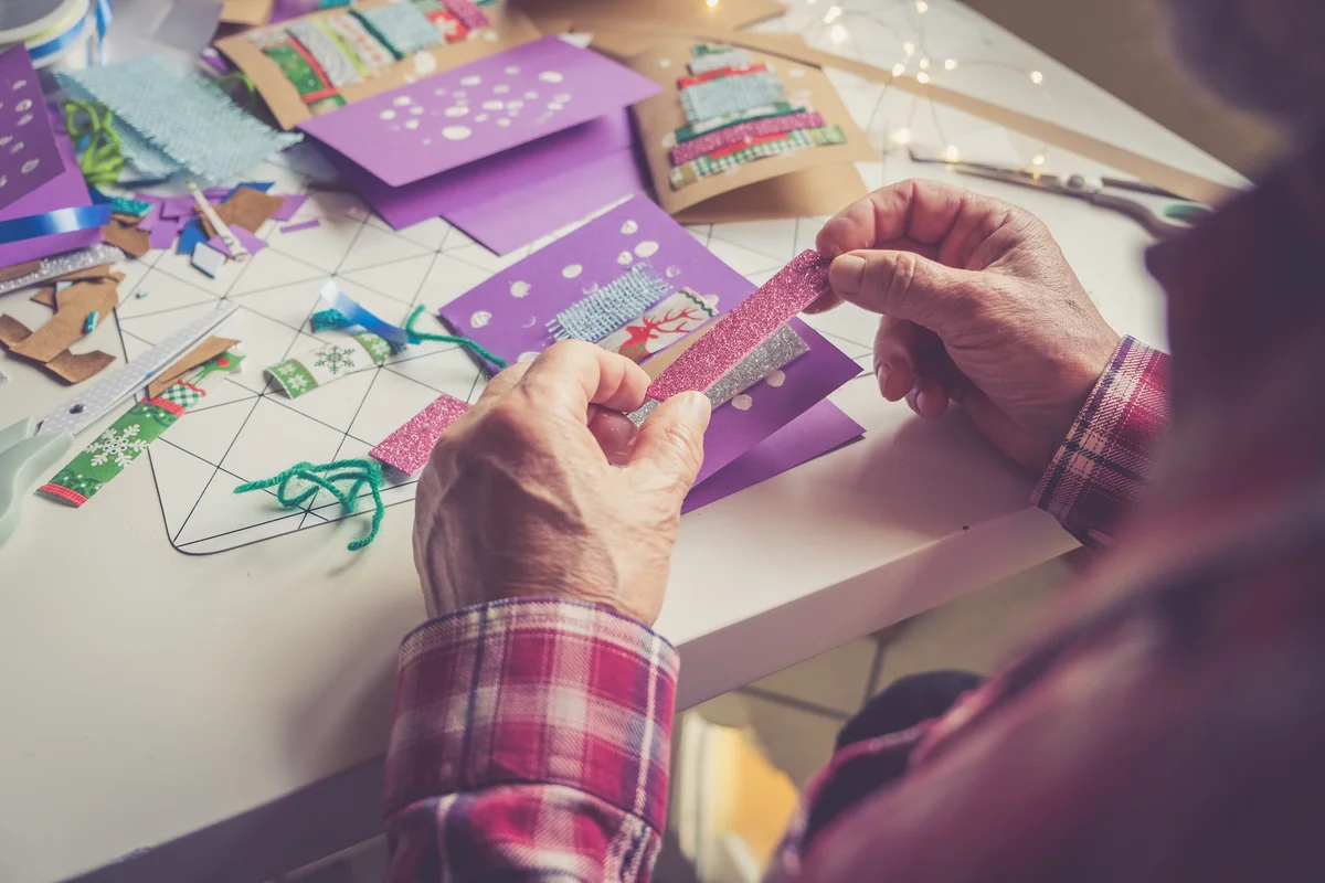 older adult card craft