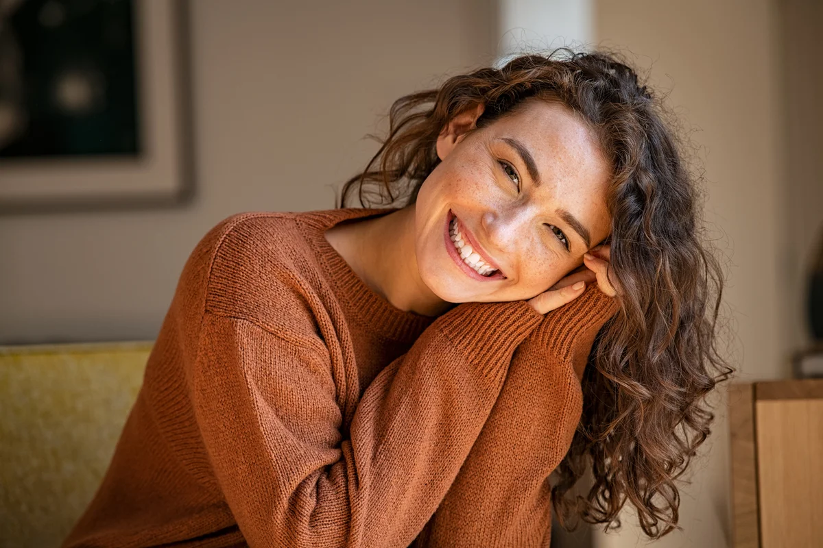 smiling Libra woman