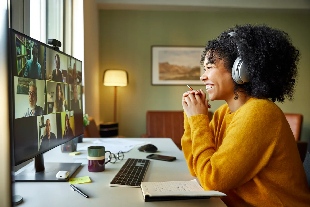 woman on a conference call