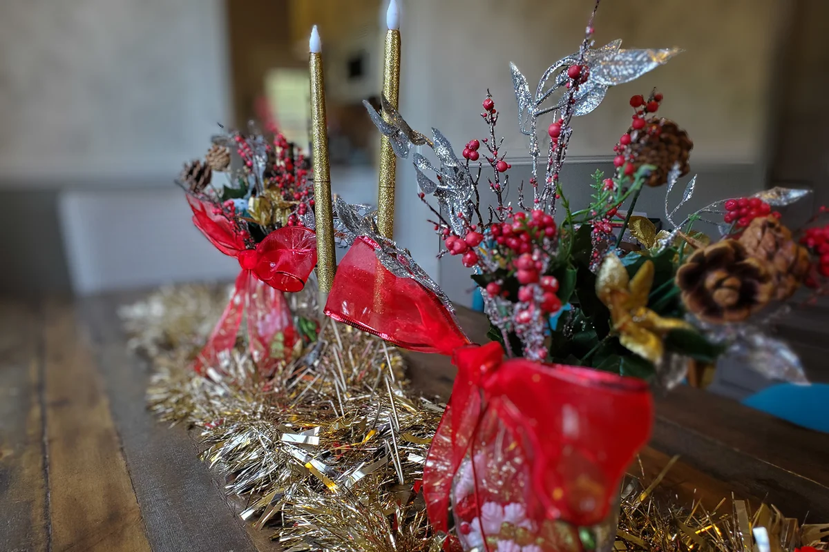 Dollar Tree Christmas Centerpiece