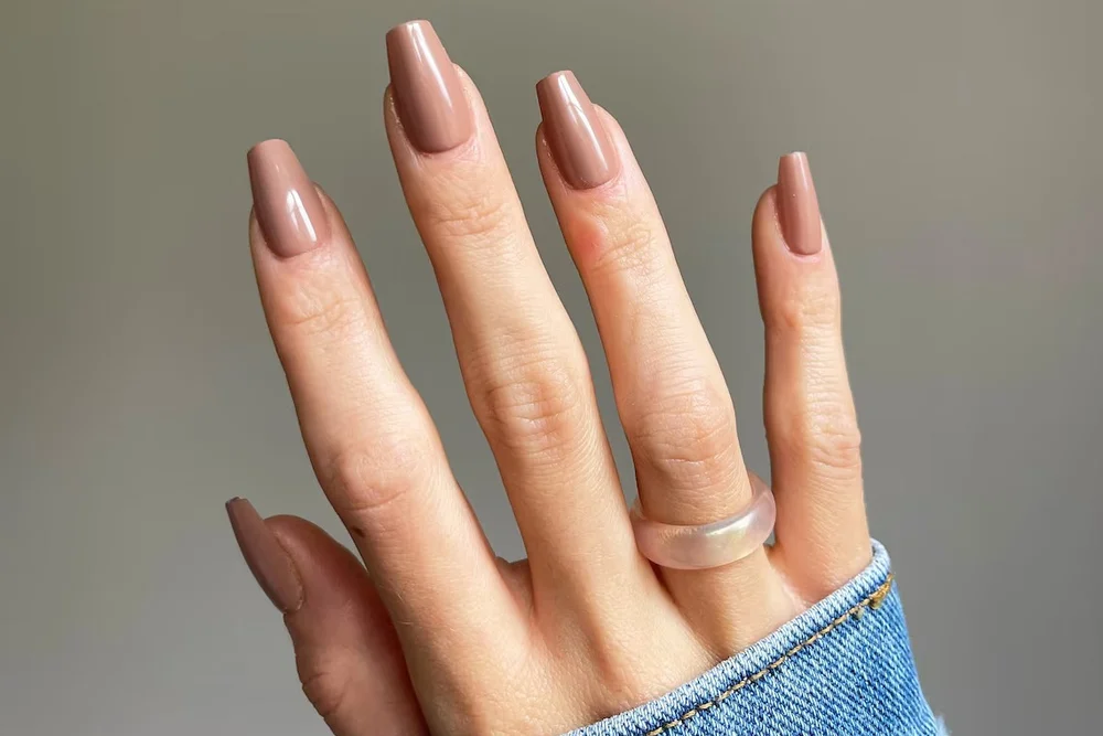 Instant Luxury Acrylic Press On Nails- Mocha Brown