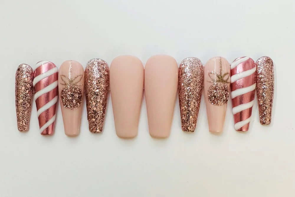 Hand painted Christmas nails