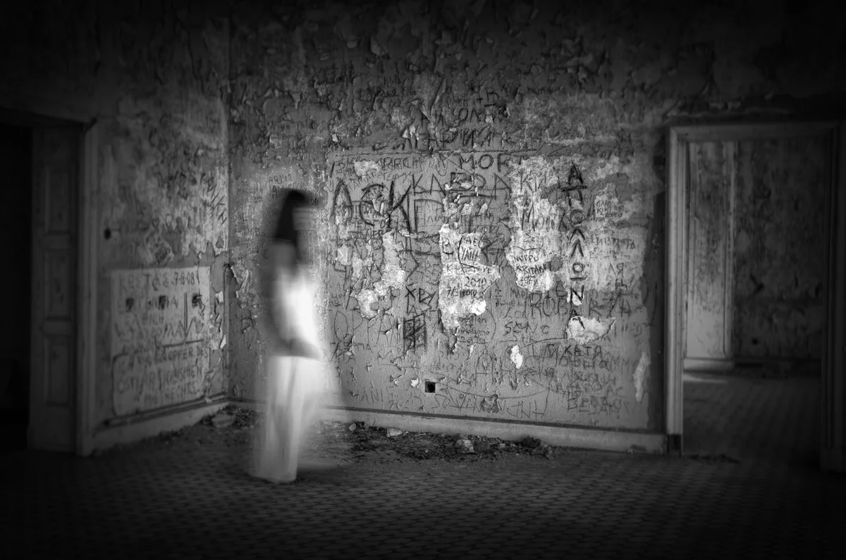 Apparition in an abandoned building